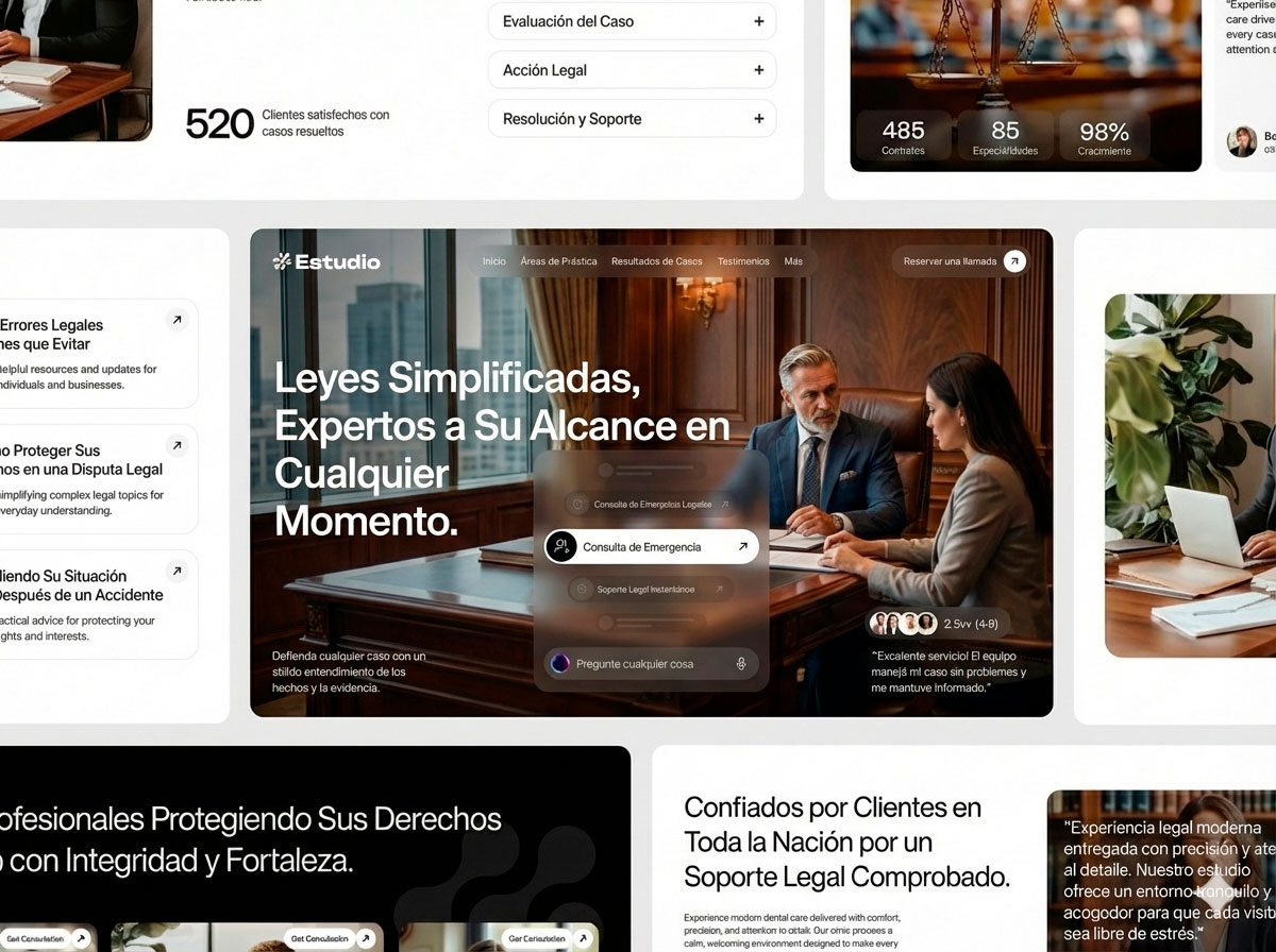 Ejemplo de sitio One Page profesional desarrollado por Webtotal